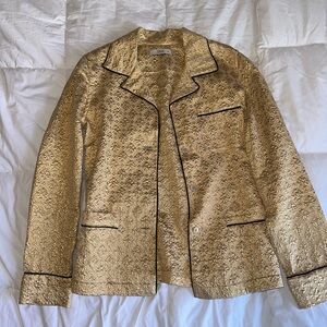 Prada Vintage 2002 Gold Button Up